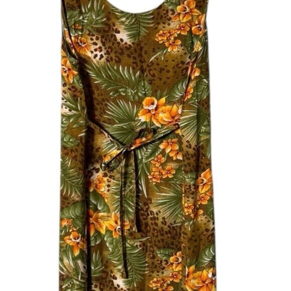 Style Studio Tropical Maxi Dress Medium Beachy Tropical Hawaiian Long Vacation - Picture 4 of 7